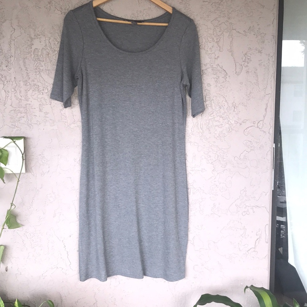 Gray shirt dress